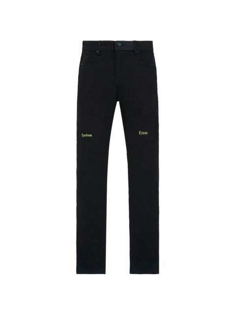 RTA Bryant Denim Jeans "Black Green Digital Cross" MDGDD1148 J1205BKGDC