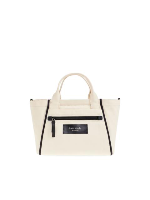 kate spade Dash ziped-pocket contrasting-trim tote bag