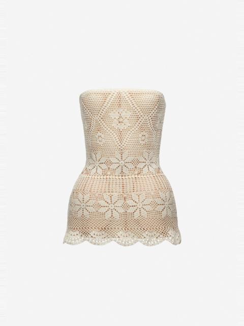 MAGDA BUTRYM Crochet corset top in cream
