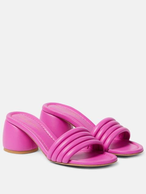 サンダル・ミュール GIANVITO ROSSI Pink Leather Vyna Mules Vyna 70 leather mules in pink - Gianvito Rossi | Mytheresa