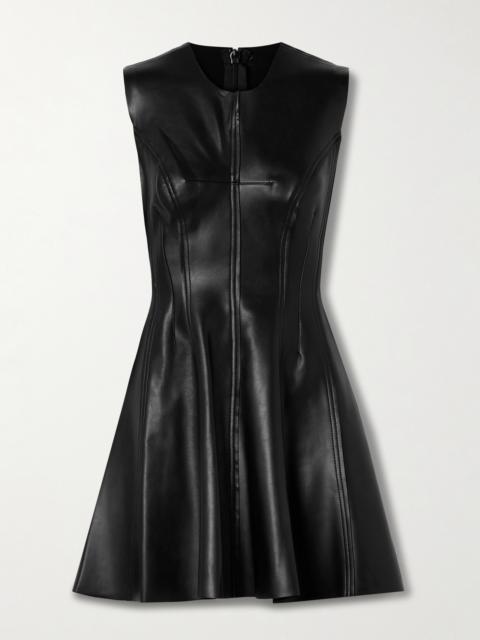 NORMA KAMALI Grace Paneled Vegan Mini Dress