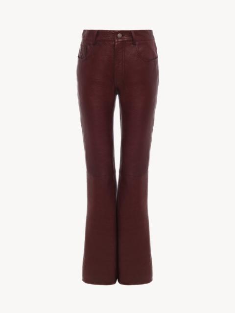 Chloé FLARED PANTS IN LEATHER