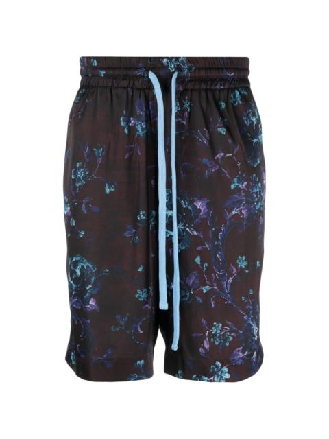 floral-print running shorts