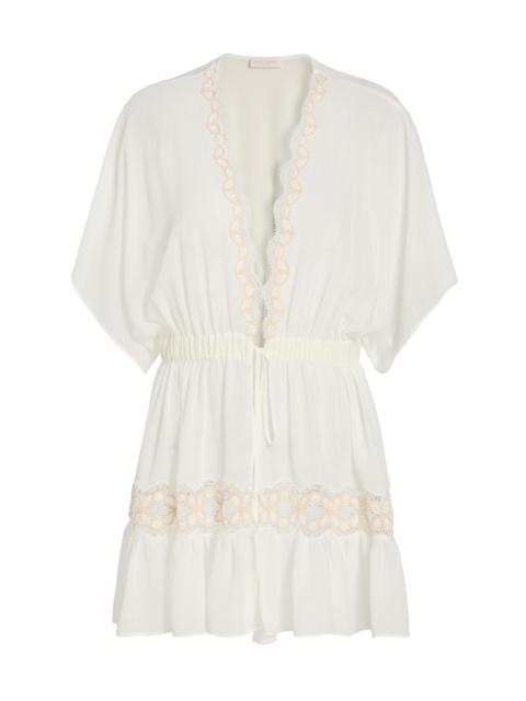 RAMY BROOK Women's Alisa Embroidered Lace Cover-Up Dress - White