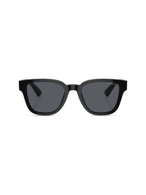 logo-lettering D-frame sunglasses