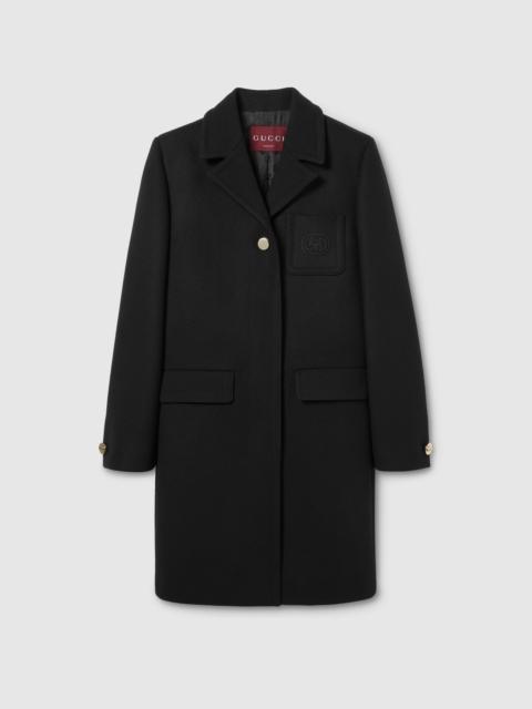 GUCCI Batavia wool coat with patch
