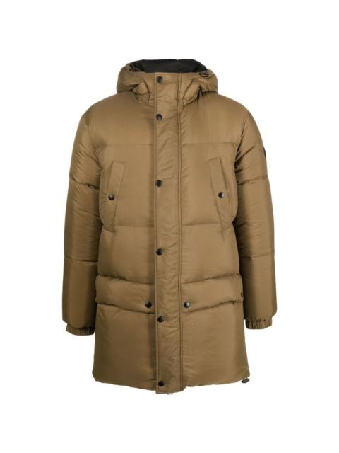 hooded feather-down padded coat