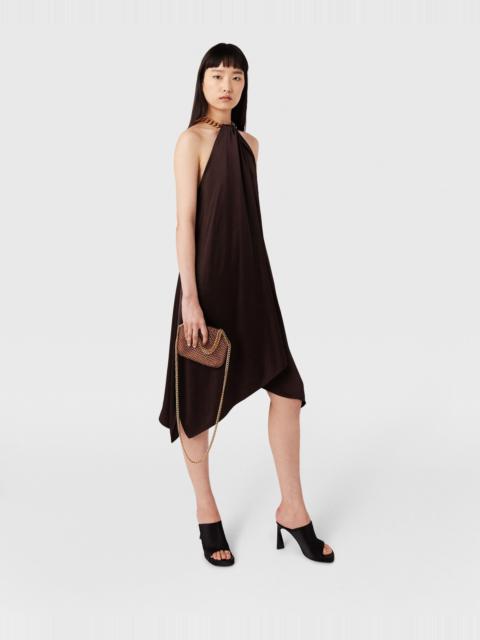 Stella McCartney Chain Halterneck Satin Midi Dress
