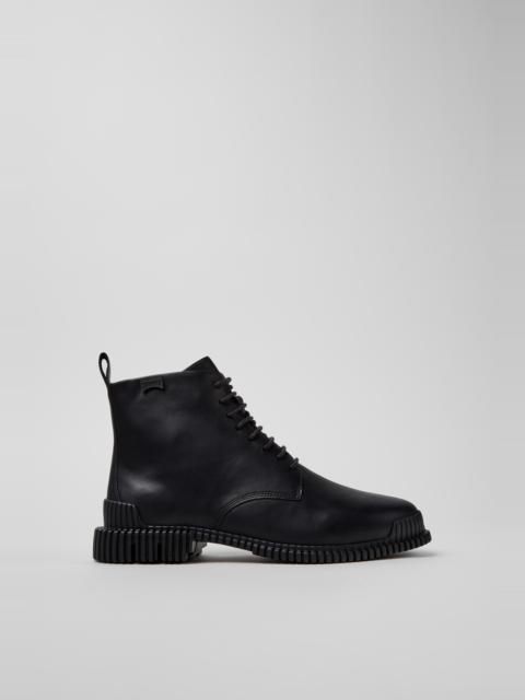 CAMPER Pix Black Leather Ankle Boots for Women.
