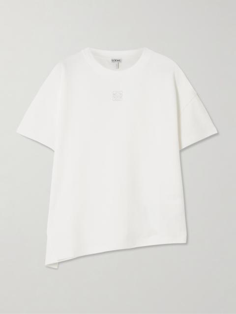 Loewe Anagram Asymmetric Cotton-blend Jersey T-shirt