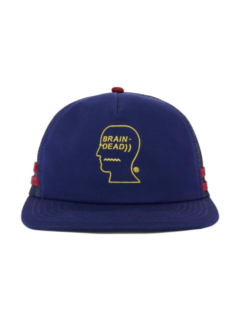 BRAIN DEAD Logohead 5 Panel Trucker Cap - Navy