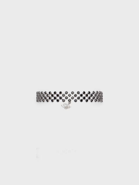 Blumarine METAL CHOKER WITH GLASS STONES AND PENDANT