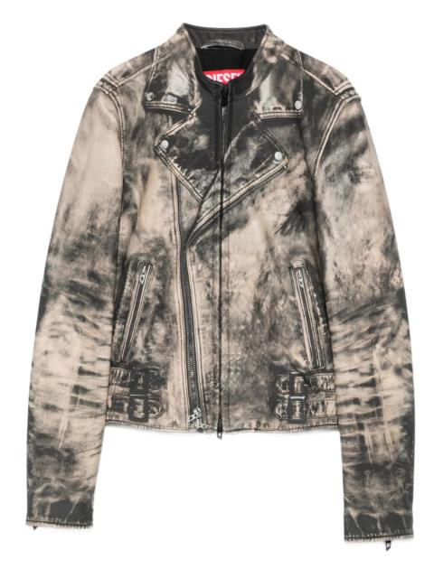 Diesel Diesel L-Uxure Zip-fastening Leather Jacket
