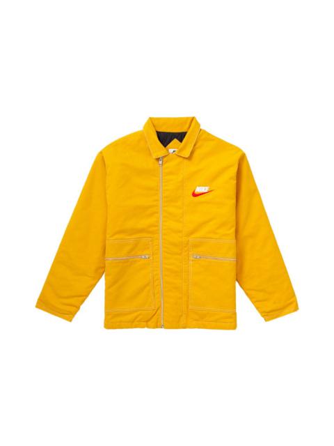 Supreme FW18 x Nike Double Zip Quilted Work Jacket Mustard SUP-FW18-535