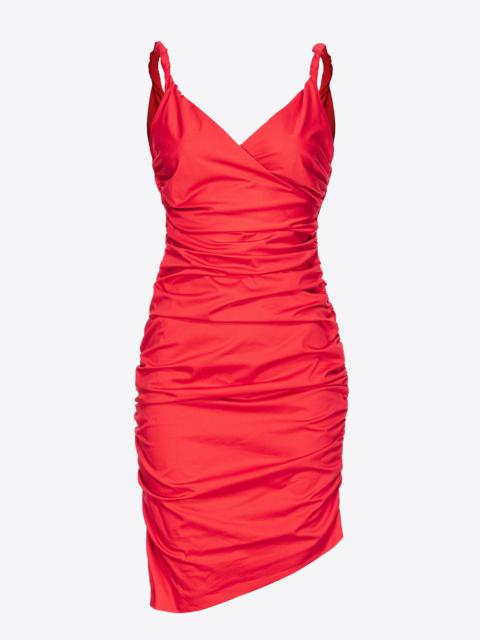 PINKO GATHERED 기술 SATIN MINI DRESS