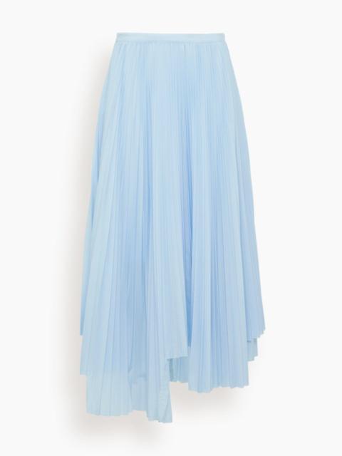 Plan C Pleated Skirt in Sky Blue