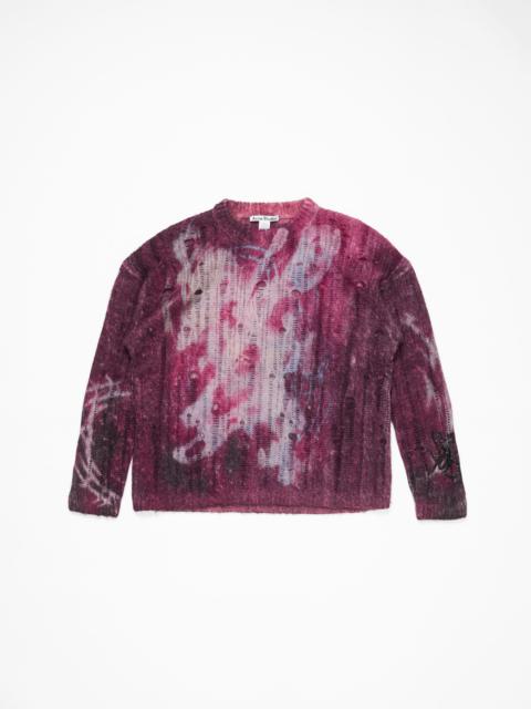 Acne Studios Printed knit jumper - Dark purple
