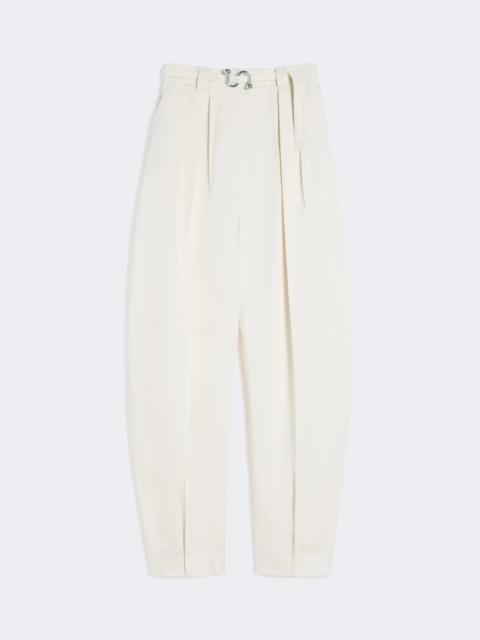 Sportmax IDONEO Oversized gabardine trousers - VANILLA
