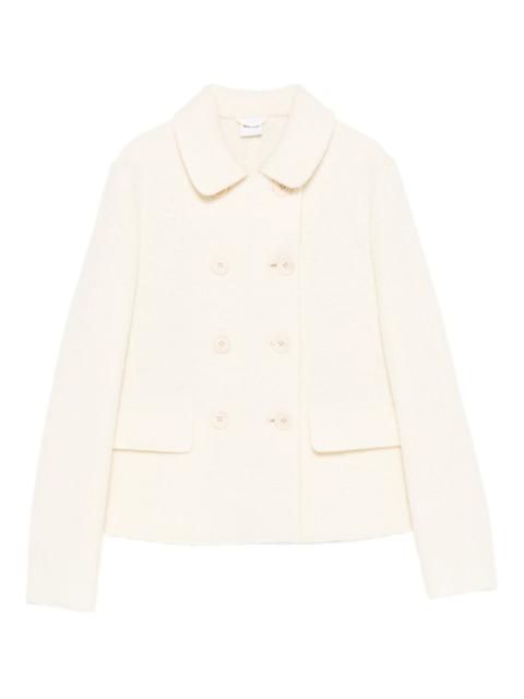 Aspesi round collar double-breasted jacket