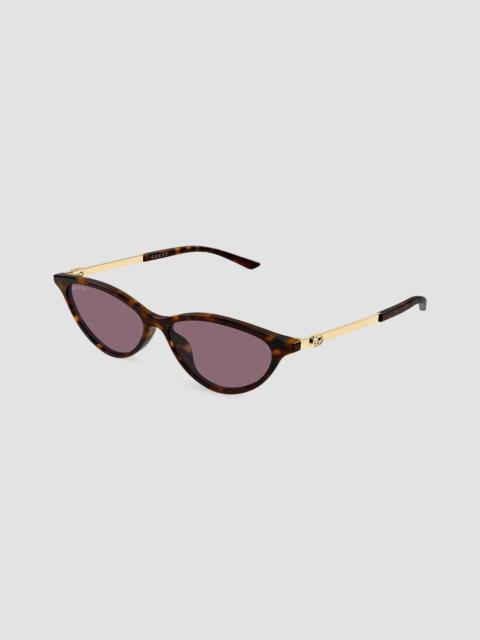GUCCI Women's Interlocking G Bella 54MM Cat-Eye Sunglasses - Havana