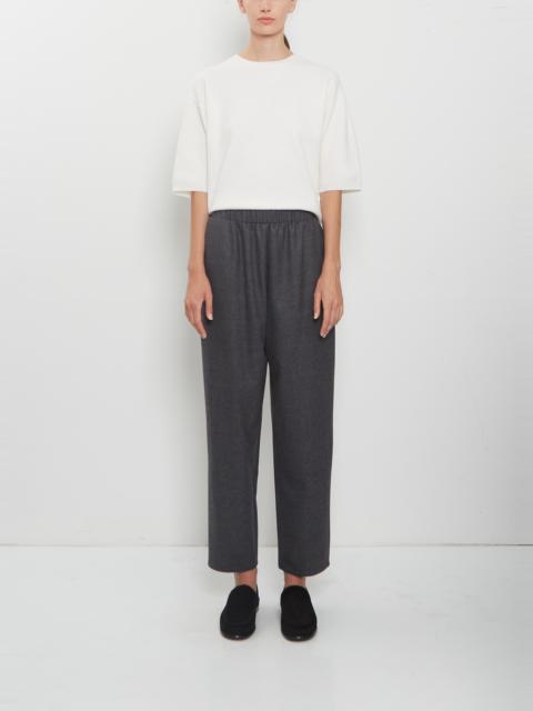 DUŠAN Wool Flannel Carrot Pants — Medium Grey
