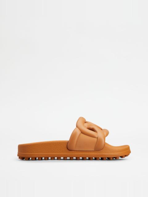 Tod's SLIDES IN RUBBER - ORANGE