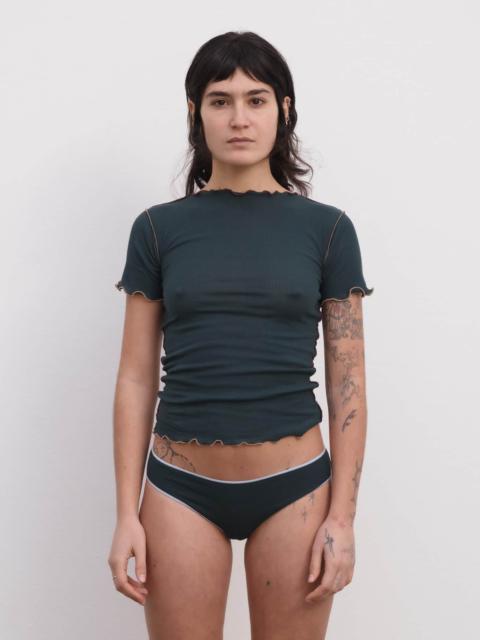 BASERANGE Vein Tee Shirt - Organic Cotton Rib