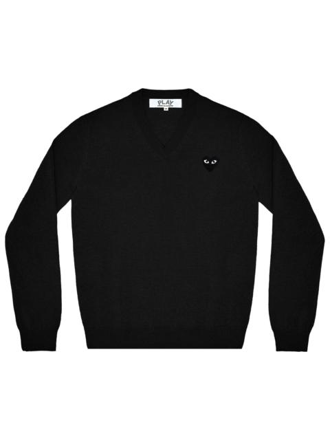 Comme des Garçons PLAY Heart V-Neck Pullover 'Black'