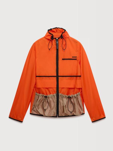 Marni ORANGE NYLON JACKET WITH DRAWSTRING POCKETS