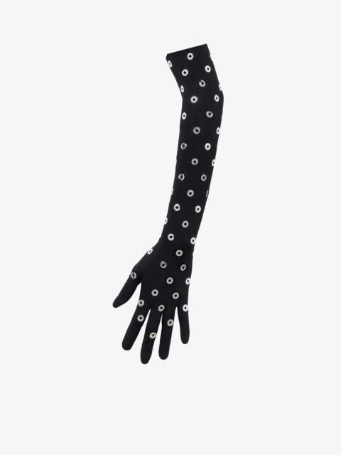 Alaïa EYELET JERSEY GLOVES