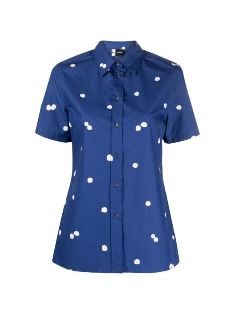 abstract polka-dot print shirt