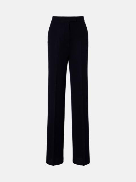Max Mara Attinia virgin wool piqué wide-leg pants