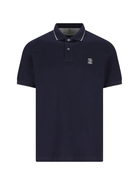 Brunello Cucinelli logo-embroidered polo shirt