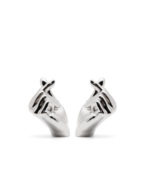 Y/Project hand-motif stud earrings