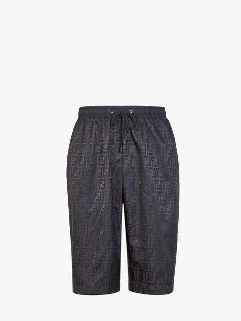 FENDI Black nylon Bermudas