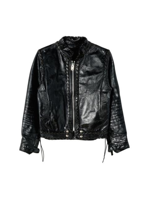 whipstitch leather jacket
