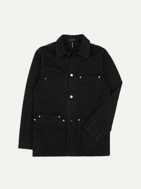 Drake's Black Selvedge Denim Five-Pocket Chore Jacket