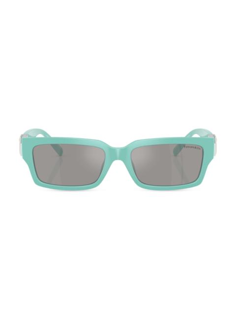 Tiffany & Co. Women's Tiffany T 56MM Rectangular Sunglasses - Grey Tiffany Blue