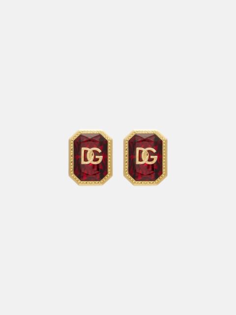 Dolce & Gabbana DG embellished clip-on earrings