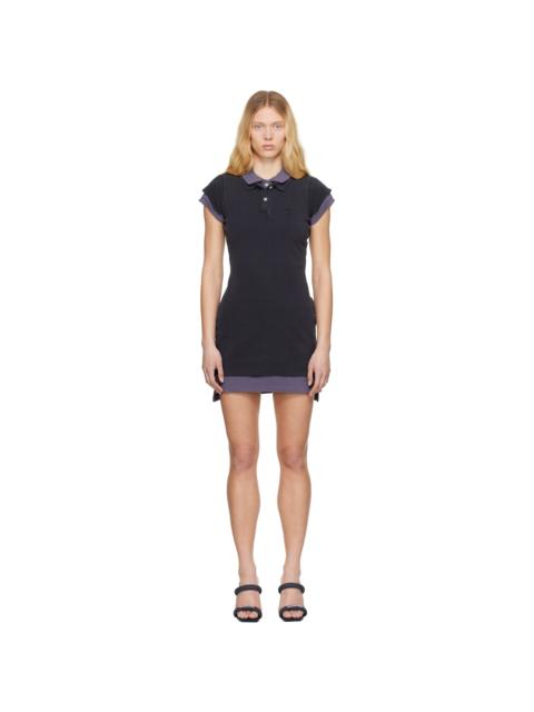 alexanderwang.t Navy Layered Polo Short-Sleeve Minidress