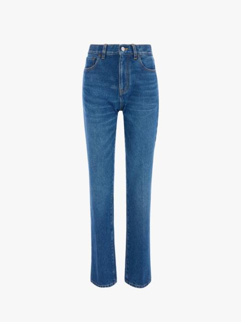Victoria Beckham Low Waist Jean In Mid Blue Wash