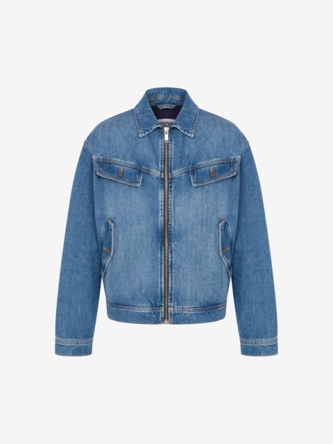 Moschino BLUE DENIM JACKET WITH ZIP