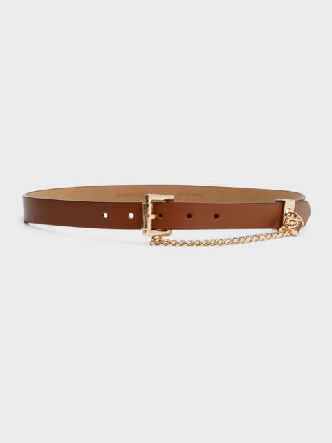 MICHAEL KORS Swag Chain Leather Belt