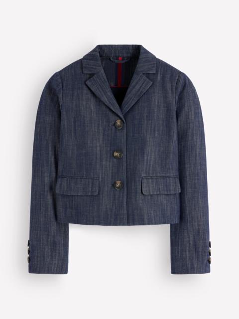 BODEN Dartmouth Twill Blazer-Indigo