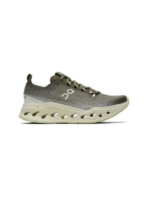 On Green & Khaki Cloudsurfer Max Sneakers