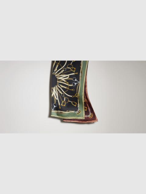 GUCCI Printed silk twill stole