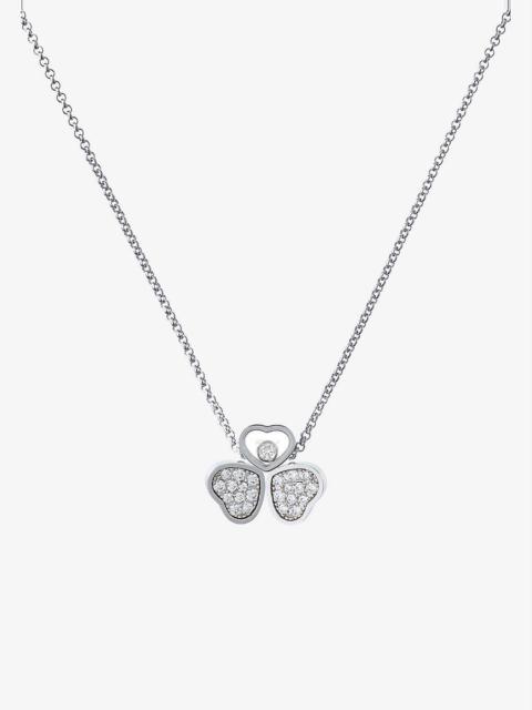 Happy Hearts Wings 18ct white-gold and diamond necklace
