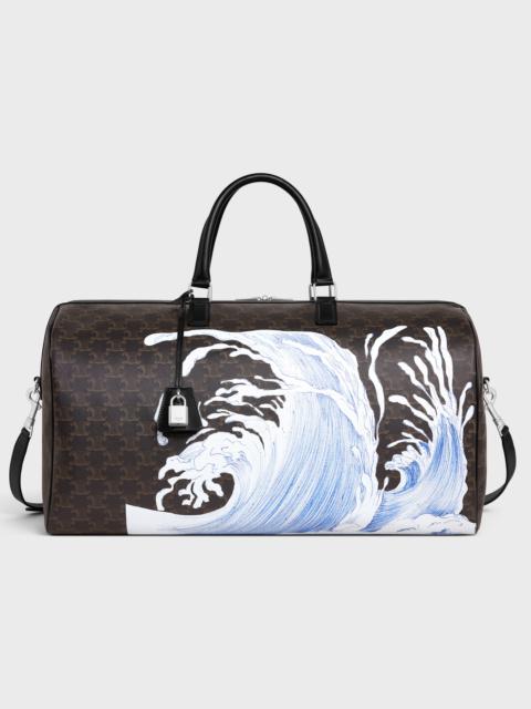 CELINE Large Voyage bag in Triomphe Canvas with David Weiss Wave Print