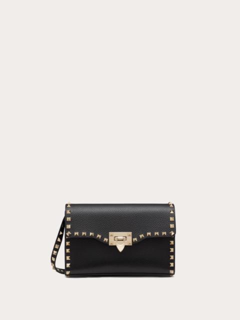 SMALL ROCKSTUD GRAINY CALFSKIN CROSSBODY BAG