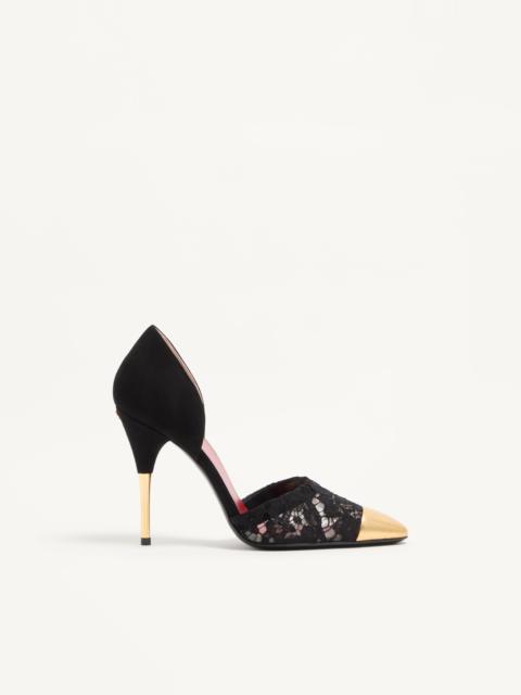 Valentino SINEAD SUEDE AND LACE PUMPS 105MM